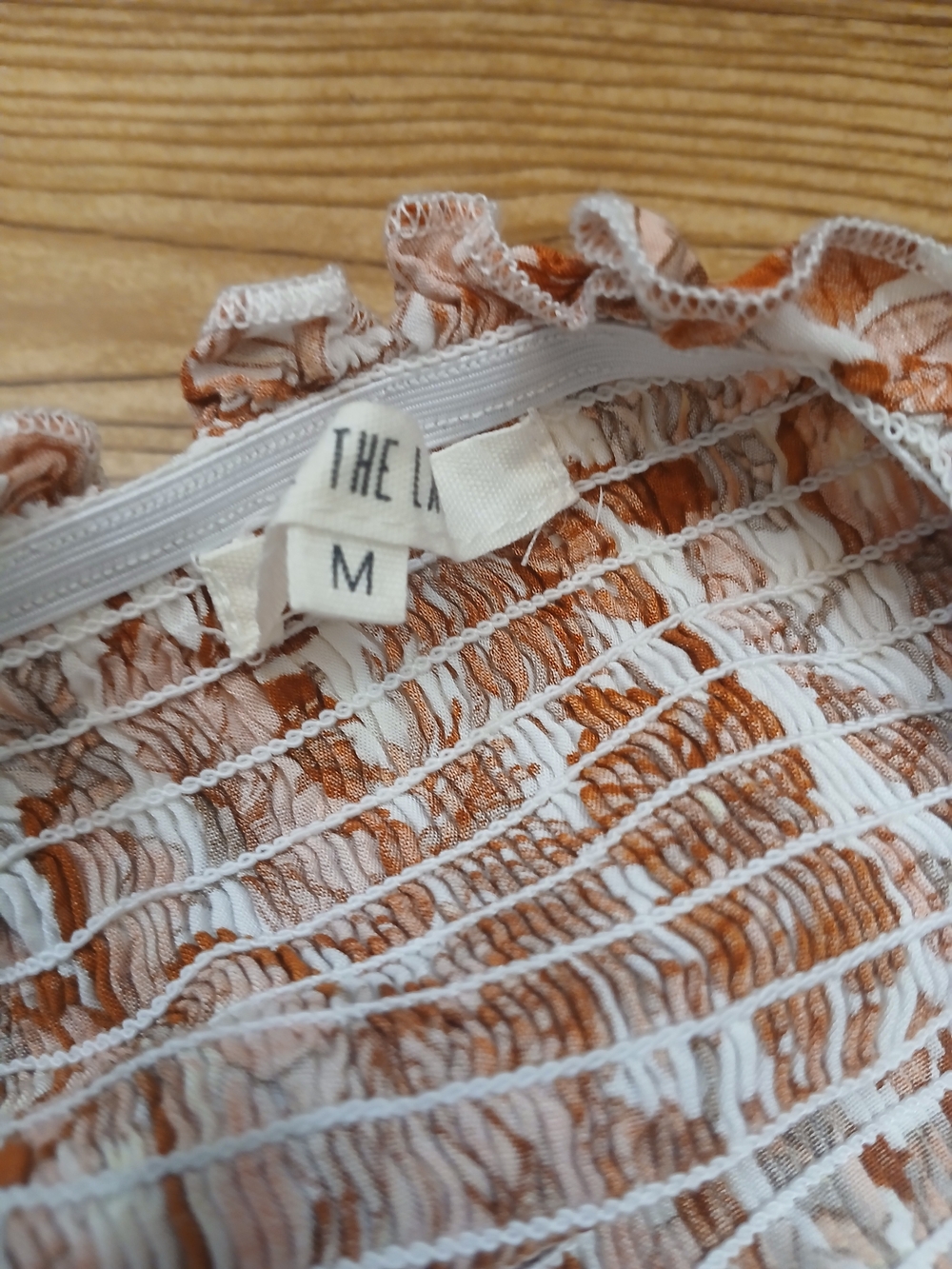 Abel The Label Rust Floral Smocked Maxi Dress with Ruffle Straps - Picture 7 of 9
